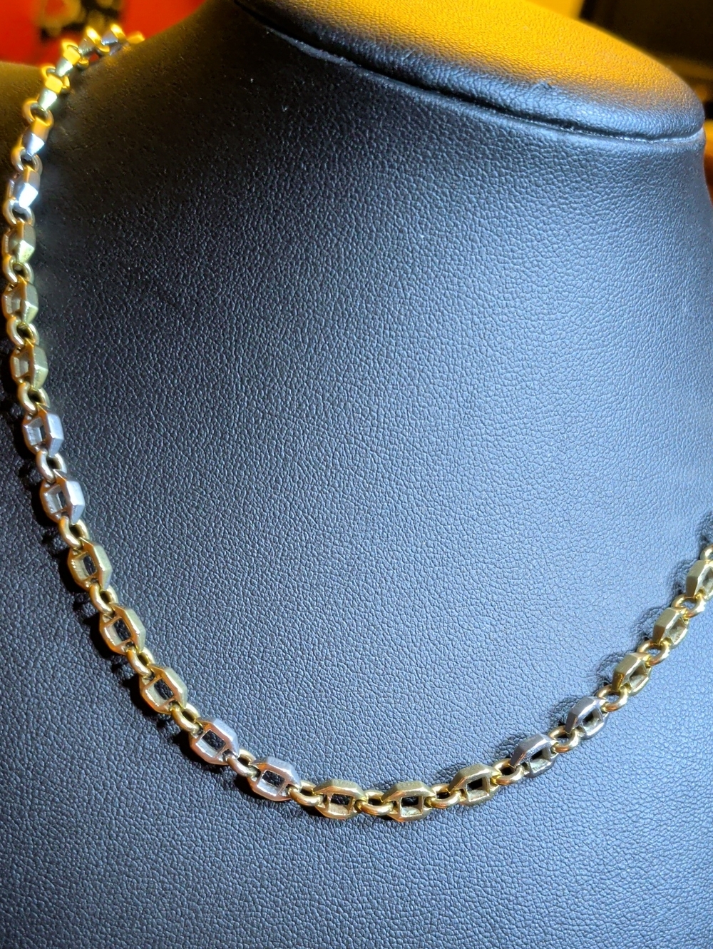 Two Tone Gold Plated Chain Necklace